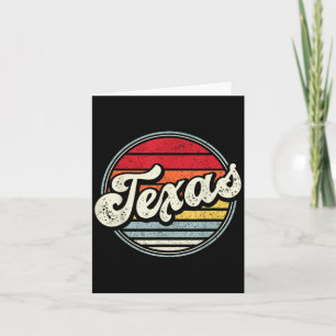 Retro Texas Home State Cool 70s Style Sunset Manne Kaart