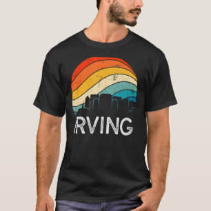 Retro Texas Irving Skyline  Urban Skyscrape T-shirt