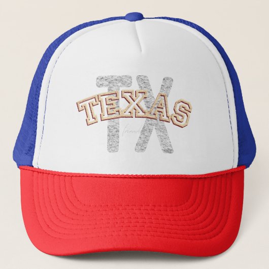 Retro Texas Lone Star USA Trucker Pet (Voorkant)