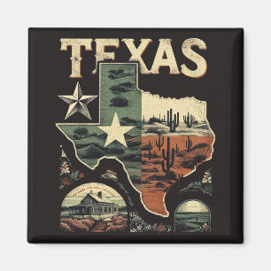 Retro Texas Magneet