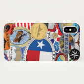 Retro Texas Sticker Pattern Case-Mate iPhone Case (Achterkant (horizontaal))