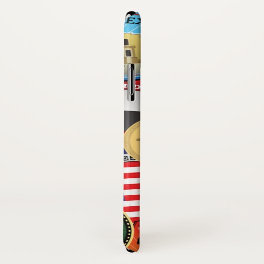 Retro  Texas Sticker Pattern Case-Mate iPhone Case (Achterkant / rechts)