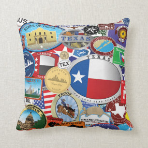 Retro Texas Sticker Pattern Kussen
