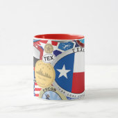 Retro Texas Sticker Pattern Mok (Midden)