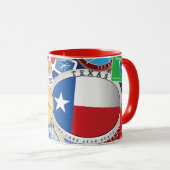 Retro Texas Sticker Pattern Mok (Voorkant rechts)