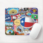 Retro  Texas Sticker Pattern Muismat (Met muis)