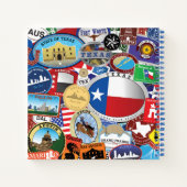 Retro Texas Sticker Pattern Notitieboek (Achterkant)