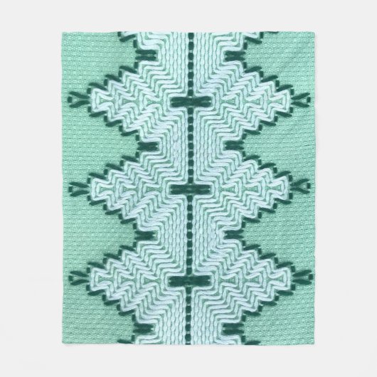 Retro textielgaren couching, grafische puls. fleece deken (Voorkant)