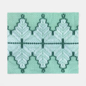 Retro textielgaren couching, grafische puls. fleece deken (Voorkant (Horizontaal))