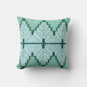 Retro textielgaren couching, grafische puls. kussen