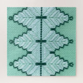 Retro textielgaren couching, grafische puls. legpuzzel (Horizontaal)