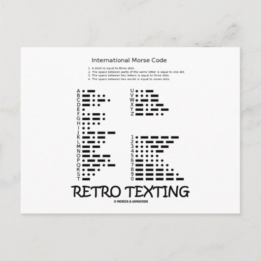 Retro Texting (International Morse Code) Briefkaart (Voorkant)