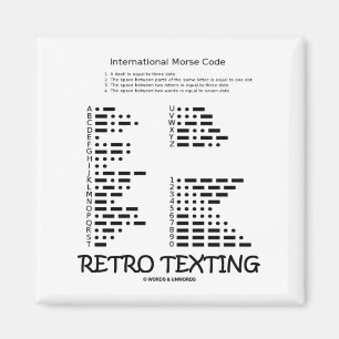 Retro Texting (International Morse Code) Magneet