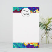 Retro textuur abstract ontwerp briefpapier (Staand voorkant)