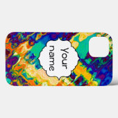 Retro textuur abstract ontwerp Case-Mate iPhone case (Achterkant (horizontaal))