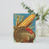 Retro Thanksgiving Turkije Feestdagenkaart (Staand voorkant)