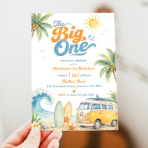Retro The Big One Surf Beach 1e verjaardag