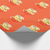 Retro thee theekbekers cadeaupapier (Hoek)