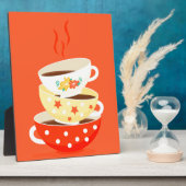 Retro thee theekbekers fotoplaat (Zijkant)