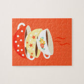 Retro thee  theekbekers legpuzzel (Horizontaal)