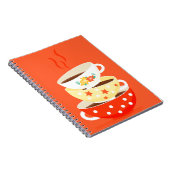 Retro thee  theekbekers notitieboek (Rechterzijde)