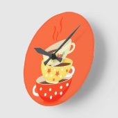 Retro thee theekbekers ronde klok (Hoek)