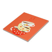 Retro thee theekbekers tegeltje (Zijkant)