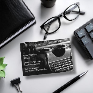 Retro Thema Old Time Writer Typewriter Visitekaartje
