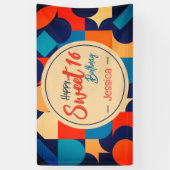 Retro thema spandoek (Verticaal)