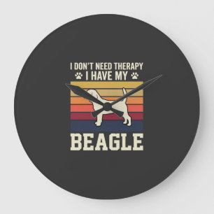 Retro therapie met vintage Beagle hond Grote Klok