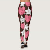 Retro Threadbare Harten Sterren Textuur Leggings (Achterkant)
