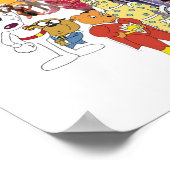 Retro Throwback Mashup Memories 80s Kinder TV uit  Poster (Hoek)