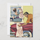 Retro Thuis Gevonden Wij Zijn Verhuisd Mededeling Aankondiging (Voorkant)