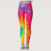 Retro Tie Dye Abstract Leggings (Voorkant)