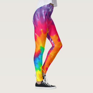 Retro Tie Dye Abstract Leggings