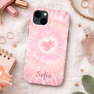Retro Tie Dye Heart Signature iPhone 13 Hoesje