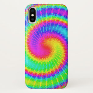 Retro Tie Dye Hippie Psychedelic 70s iPhone X Hoesje