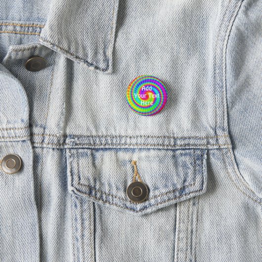Retro Tie Dye Hippie Psychedelic Ronde Button 3,2 Cm (In situ)
