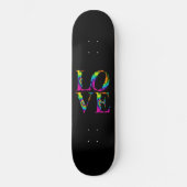 Retro Tie Dye Love Skateboard (Voorkant)