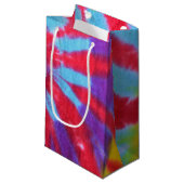 Retro Tie Dye-ontwerp Klein Cadeauzakje (Voorkant Gekanteld)