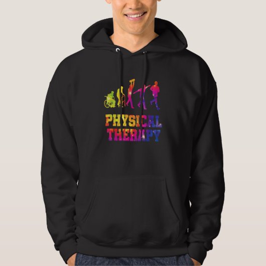 Retro Tie Dye Physical Therapy Evolution  PT Thera Hoodie (Voorkant)