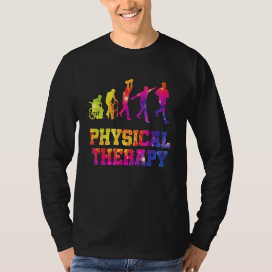 Retro Tie Dye Physical Therapy Evolution PT Thera T-shirt (Voorkant)