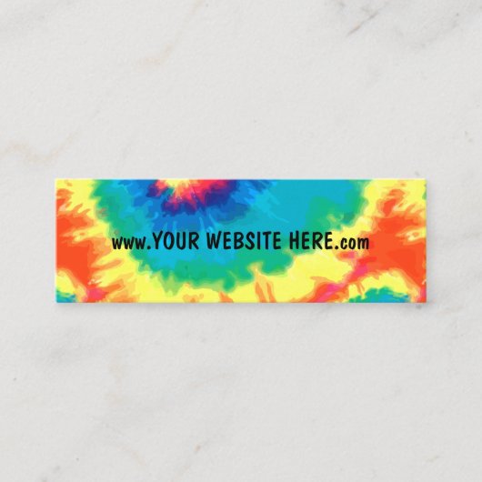 Retro Tie Dye Webpromotie Mini Visitekaartje (Voorkant)
