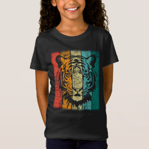 Retro Tijger Gezicht T-shirt