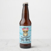 Retro Tiki Bar-partij Bier Etiket (Voorkant)