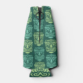 Retro Tiki Beach Bar Patroon Flesjeskoeler (Achterkant)