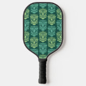 Retro Tiki Beach Bar Patroon Pickleball Paddle (Achterkant)