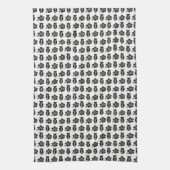 Retro Tiki Black en White Pattern Theedoek (Verticaal)