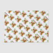 Retro Tiki Hawaiian  Bloemen Palm Tree Naam Tissuepapier (Voorkant)