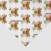Retro Tiki Hawaiian  Bloemen Palm Tree Naam Tissuepapier (Detail)